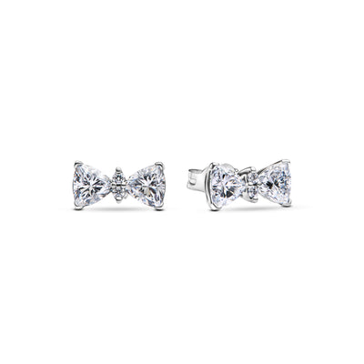 Pandora Sparkling Bow Stud Earrings