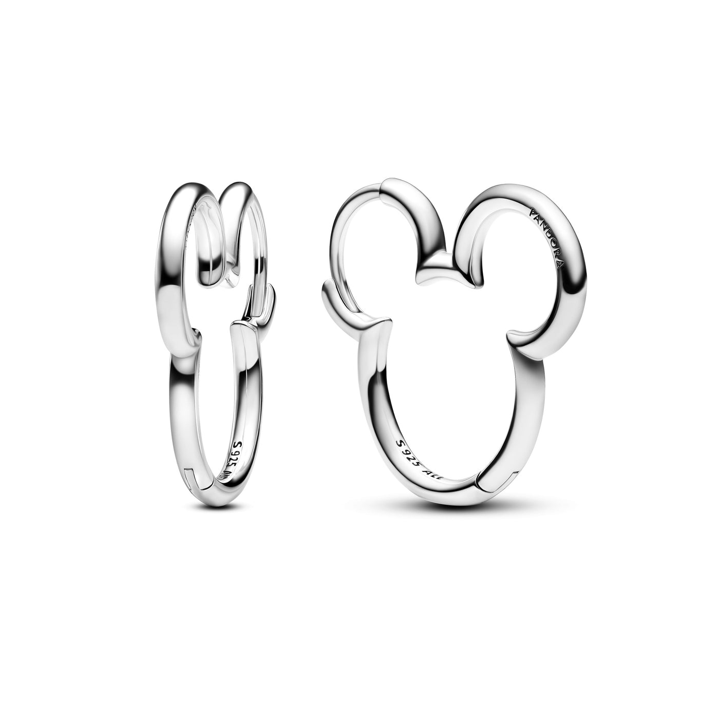 Pandora Disney Mickey Mouse Silhouette Hoop Earrings