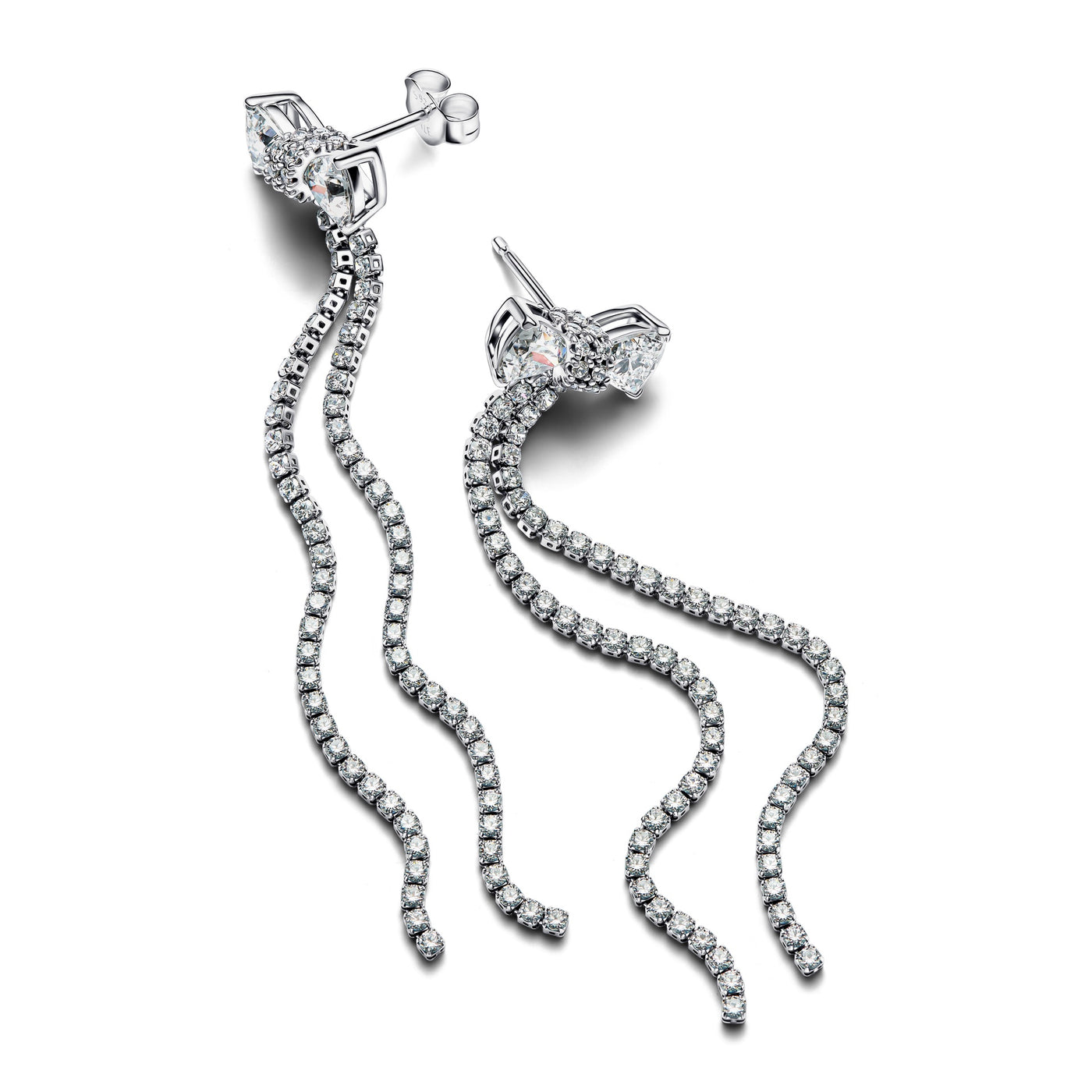 Pandora Pavé Bow Drop Earrings