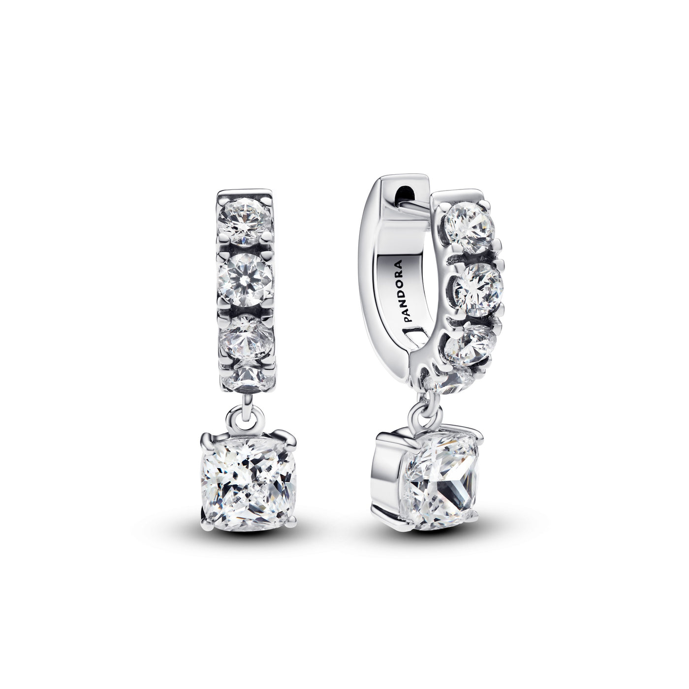 Pandora Pavé Dangle Hoop Earrings