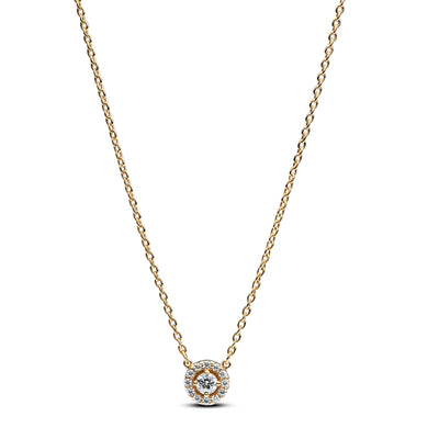 Pandora Round Pavé Halo Pendant Necklace