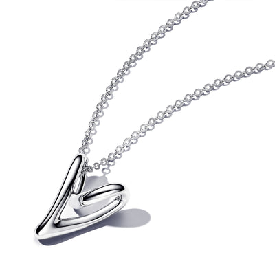 Pandora Organically Shaped Heart Pendant Necklace