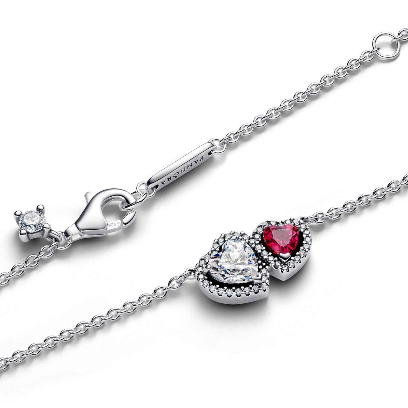 Pandora Halo Hearts Pendant Necklace