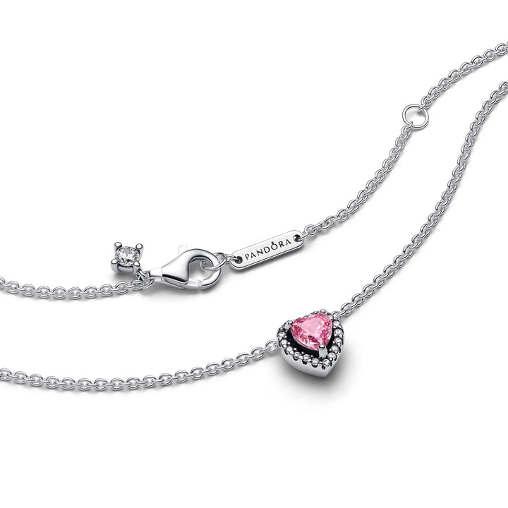 Pandora Pink Elevated Heart Necklace – Pancharmbracelets