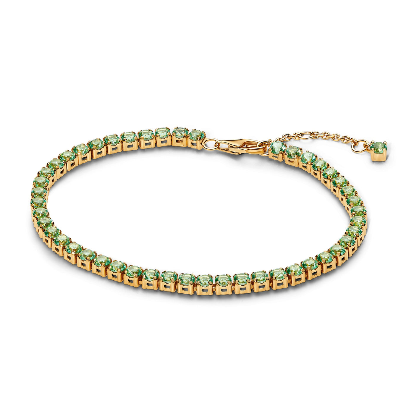 Sparkling Green Tennis Bracelet