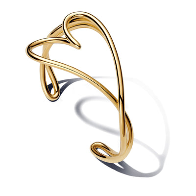 Pandora Organically Shaped Heart Bangle