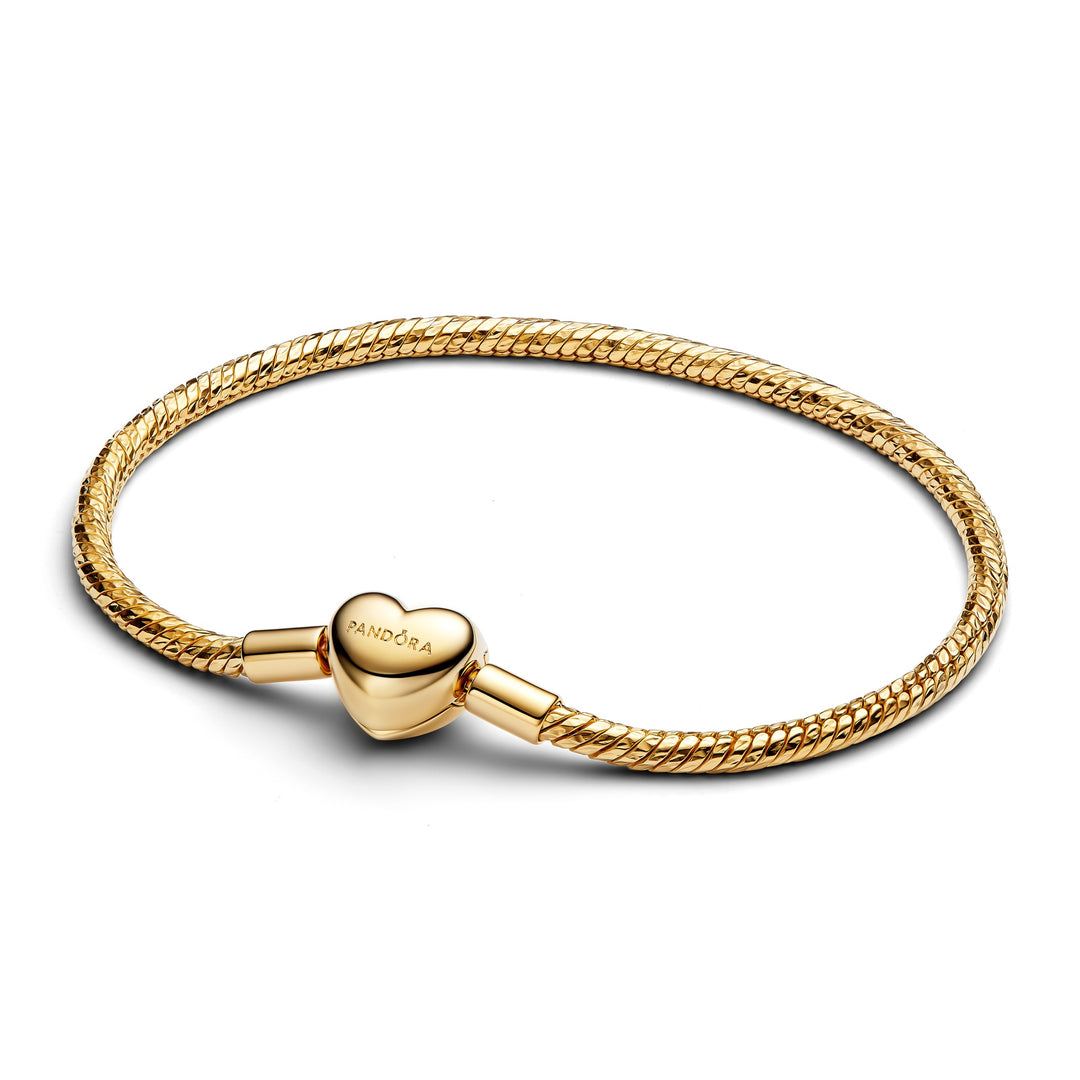 Pandora Heart Clasp Faceted Snake Chain Bracelet – Pancharmbracelets