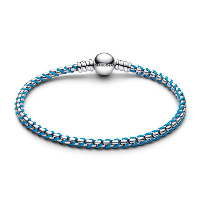 Pandora Blue Cord Box Chain Bracelet