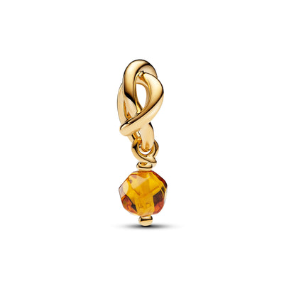 Pandora November - Faceted Honey Eternity Circle Dangle Charm