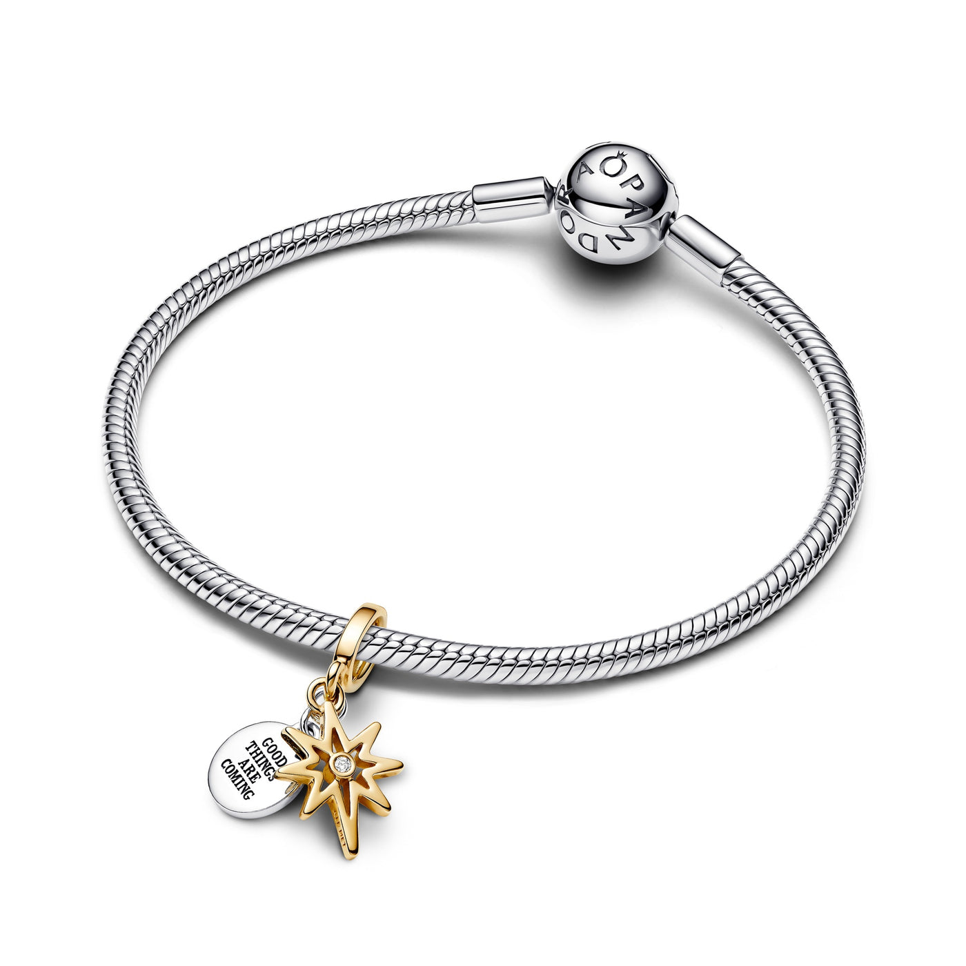 Pandora Engravable North Star Lab-grown Diamond Dangle Charm