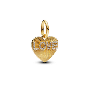 Pandora Engravable Love Heart Dangle Charm