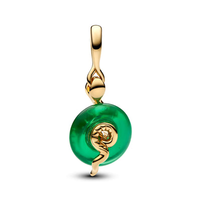 Pandora Snake Green Murano Glass Dangle Charm