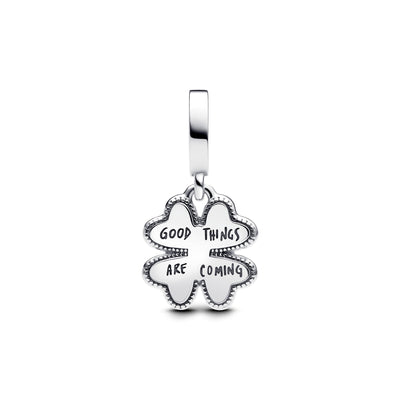 Pandora Spinnable Four Leaf Clover Lab-Grown Diamond Dangle Charm