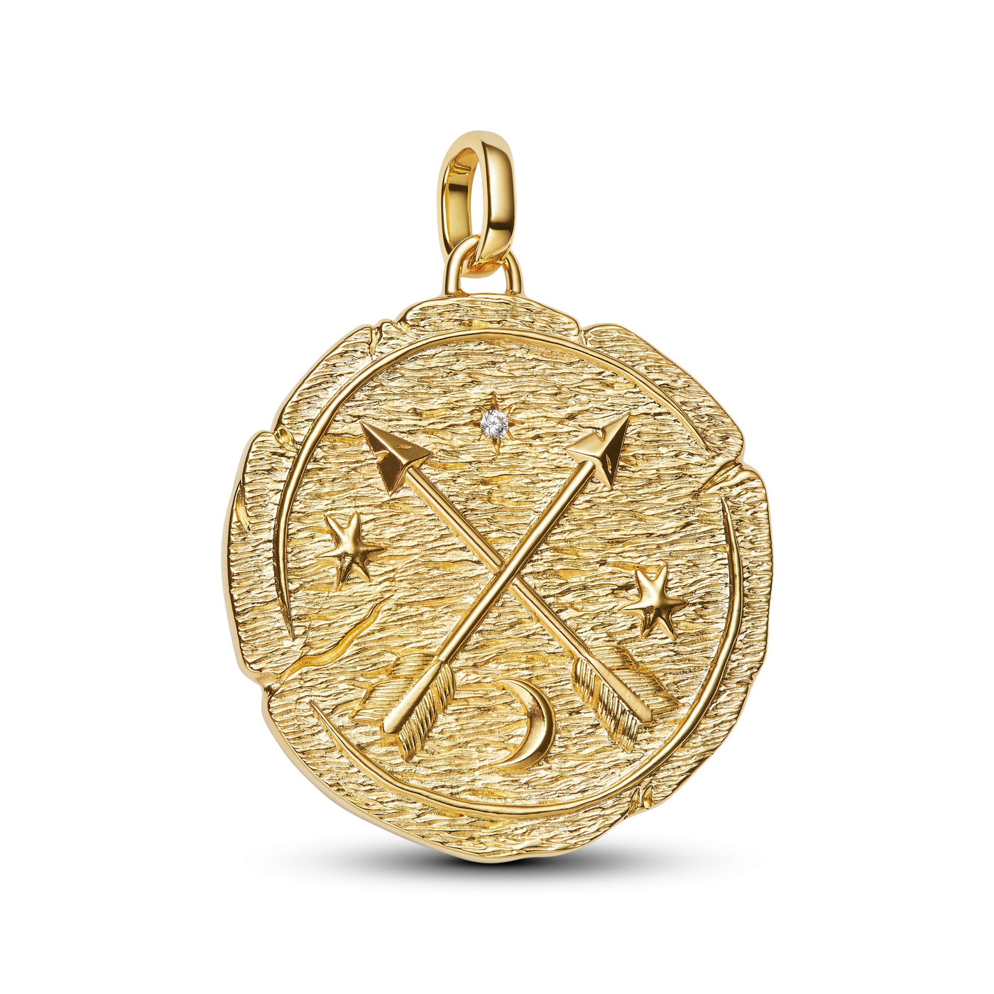 Pandora Crossing Arrows Oversized Medallion Charm