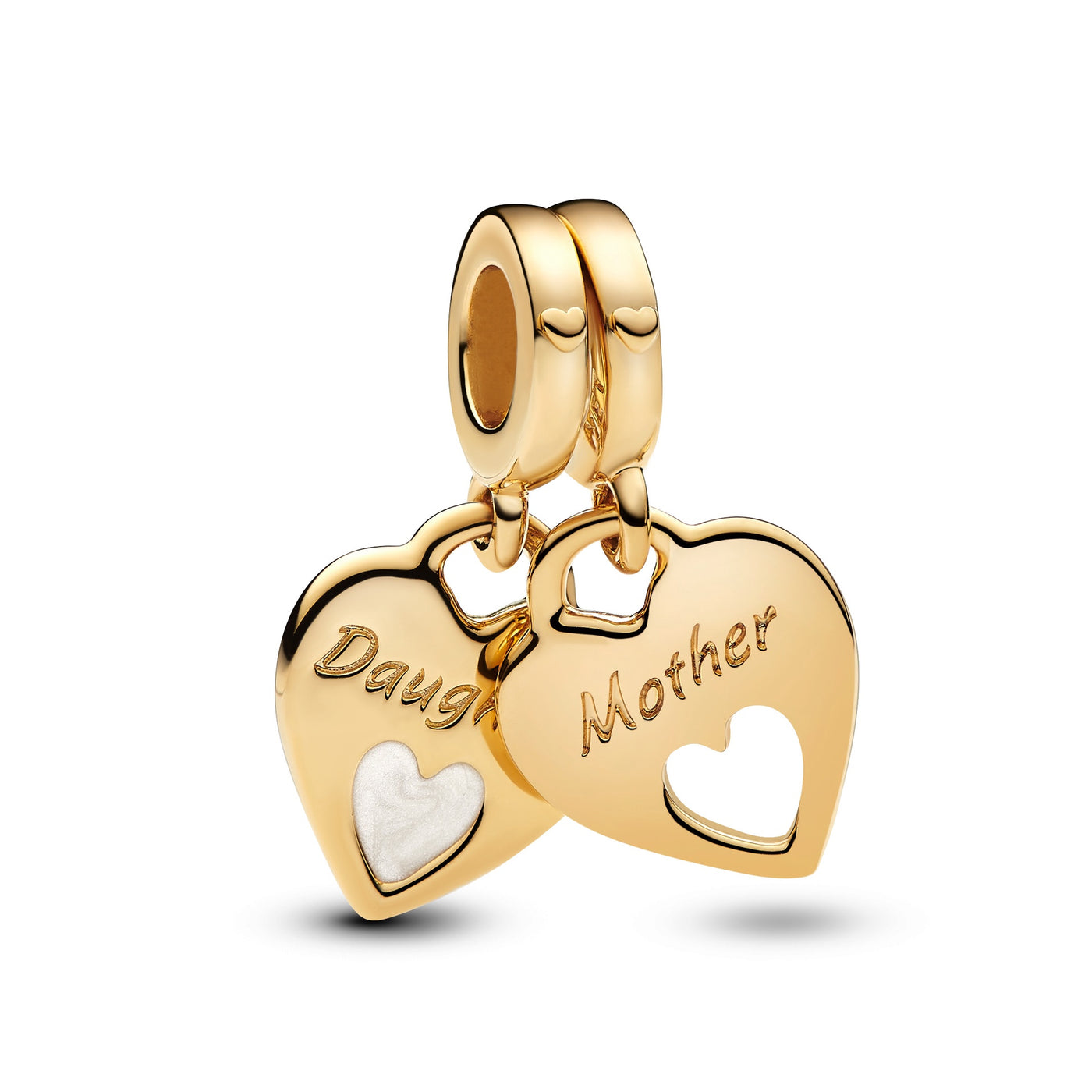 Pandora Double Heart Split Dangle Charm