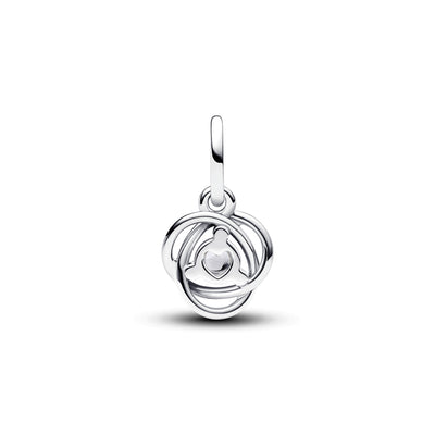 April - Clear Eternity Circle Dangle Charm