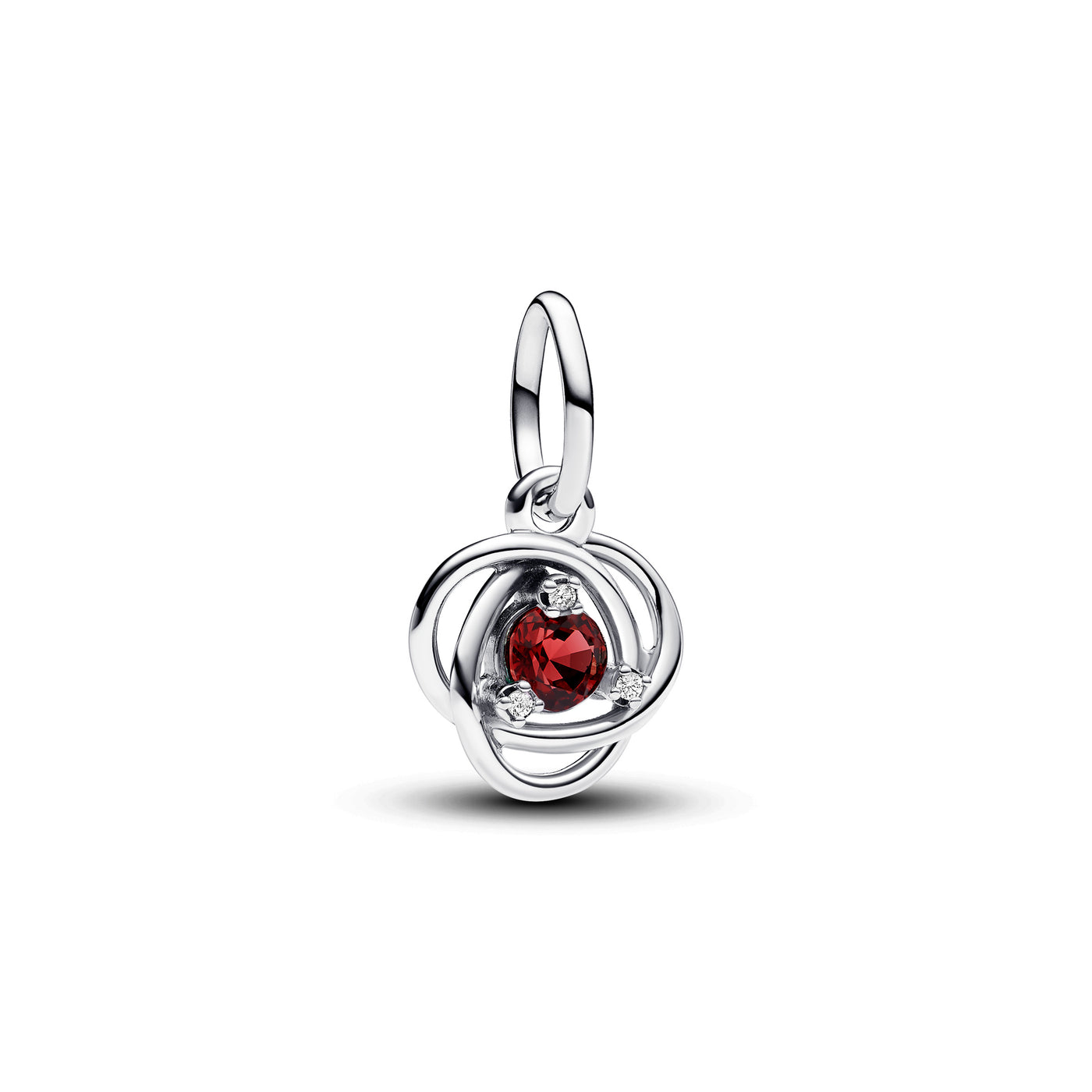 July - True Red Eternity Circle Dangle Charm