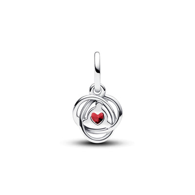 July - True Red Eternity Circle Dangle Charm