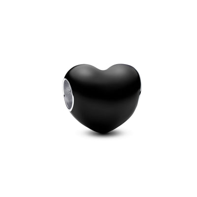 Pandora Metallic Black Heart Charm