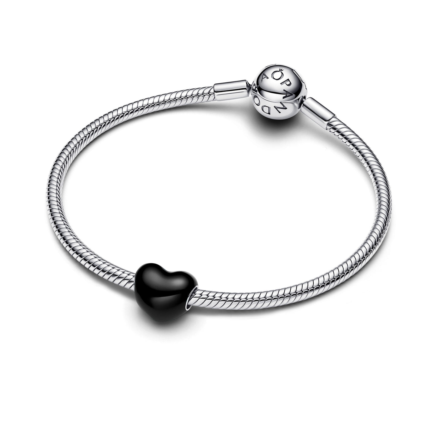 Pandora Metallic Black Heart Charm