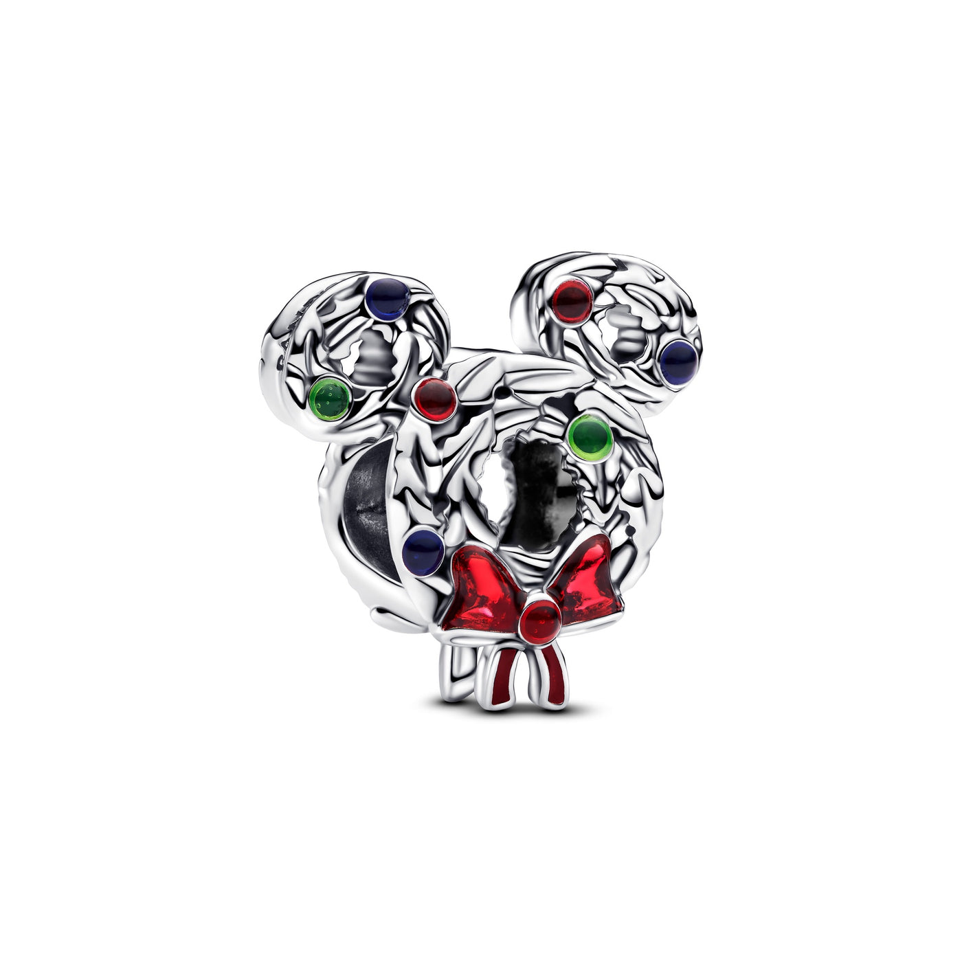 Pandora Disney Mickey Mouse Christmas Wreath Charm