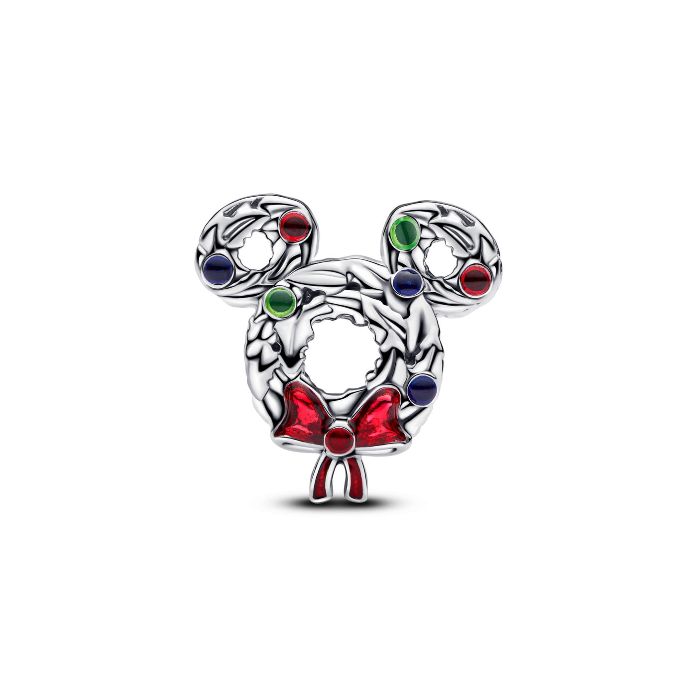 Pandora Disney Mickey Mouse Christmas Wreath Charm