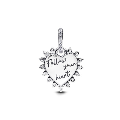 Pandora Spinnable Arrow Heart Dangle Charm