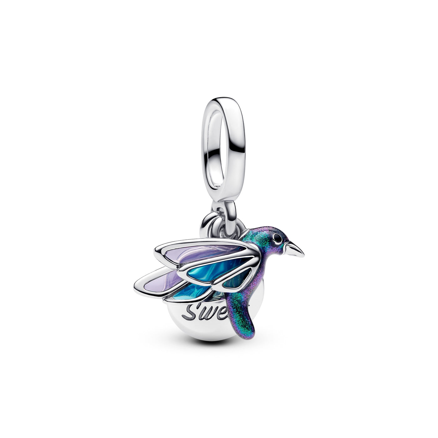 Pandora Hummingbird Double Dangle Charm