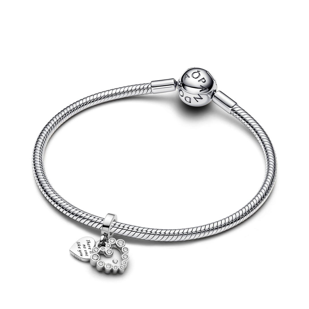 Pandora Sparkling Heart Double Dangle Charm – Pancharmbracelets