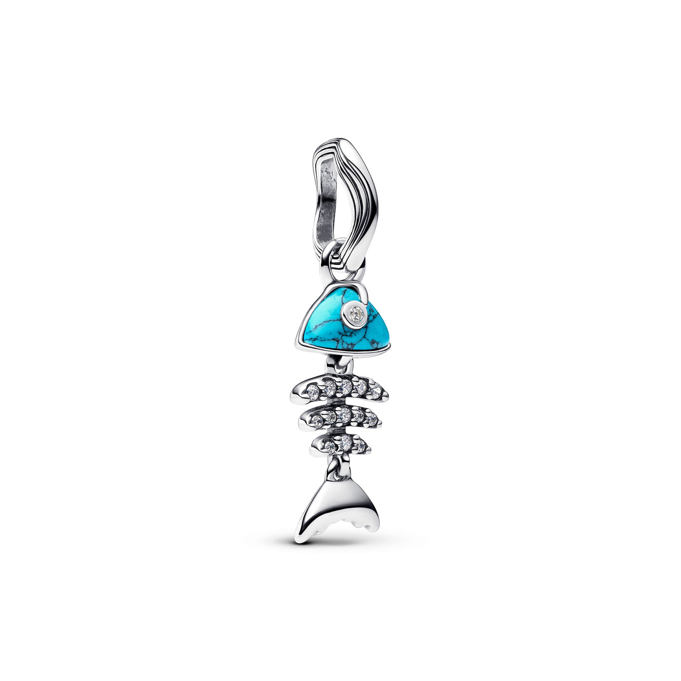 Pandora Turquoise-colored Fishbone Dangle Charm