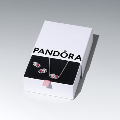 Pandora Sparkling Red Halo Heart Gift Set