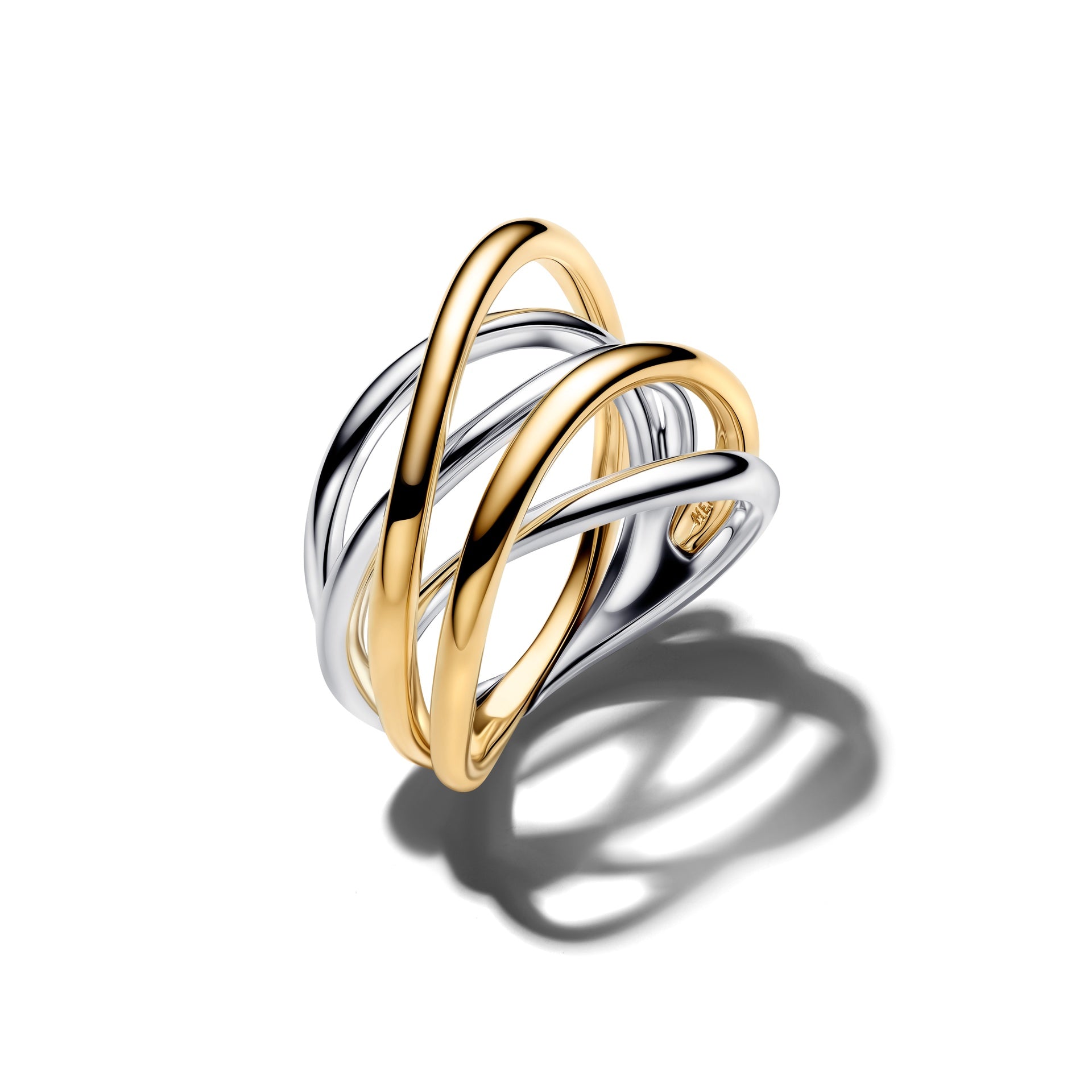 Two Tone Pandora Rings Pandora Two-Tone Entwined Band Ring – Pancharmbracelets