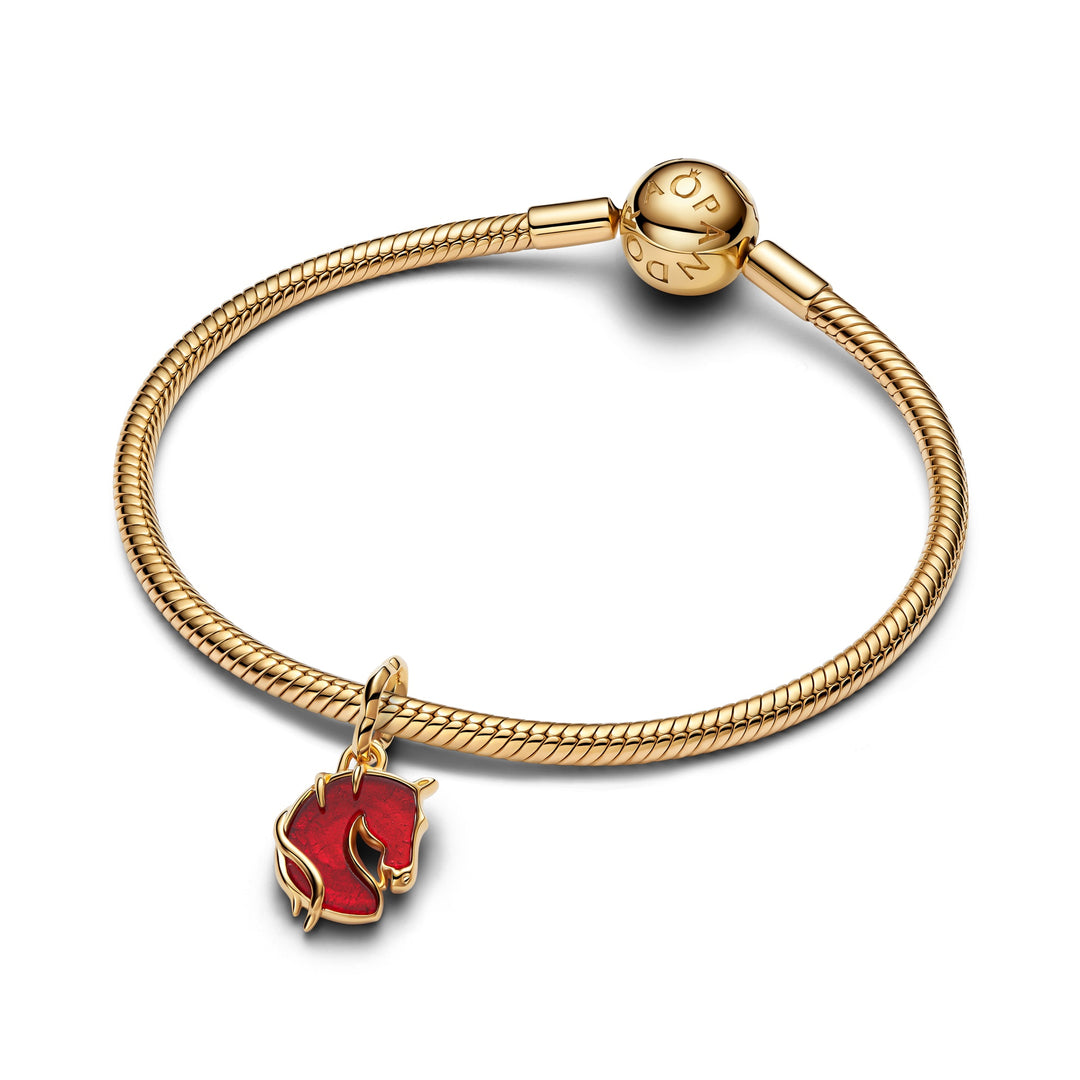 Pandora Red Fire Horse Murano Glass Dangle Charm – Pancharmbracelets