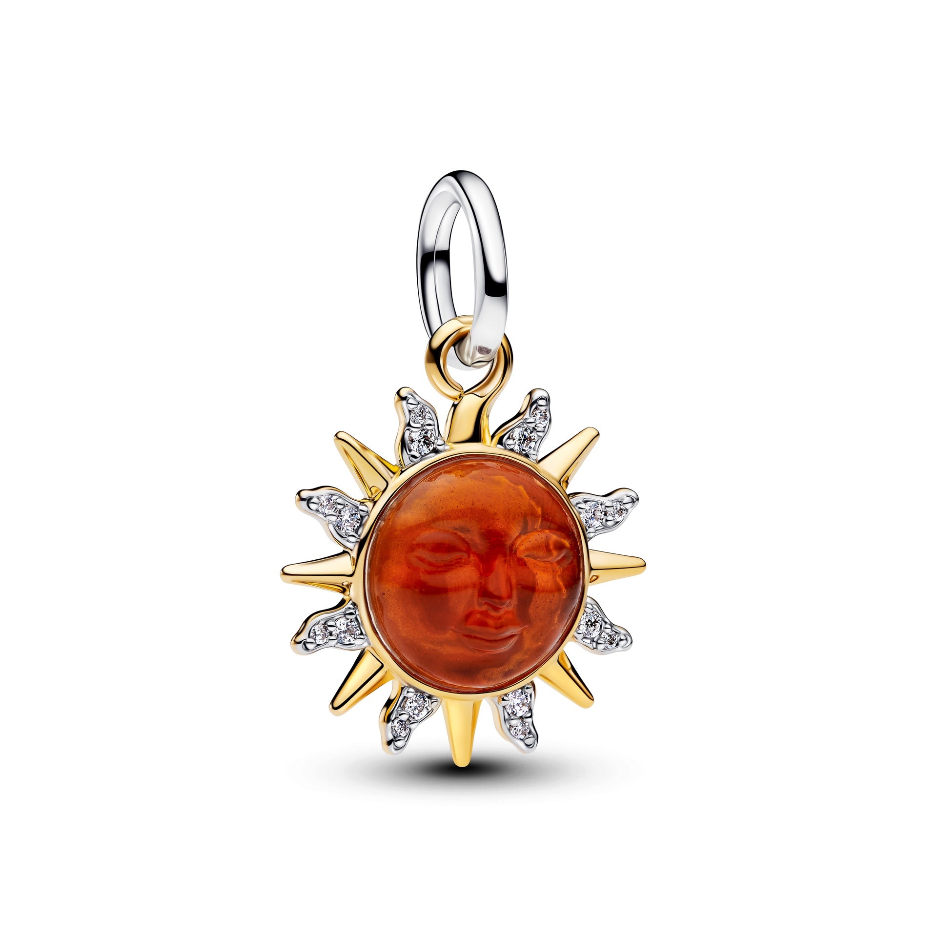 Pandora Swirling Sun Two-Tone Dangle Charm – Pancharmbracelets