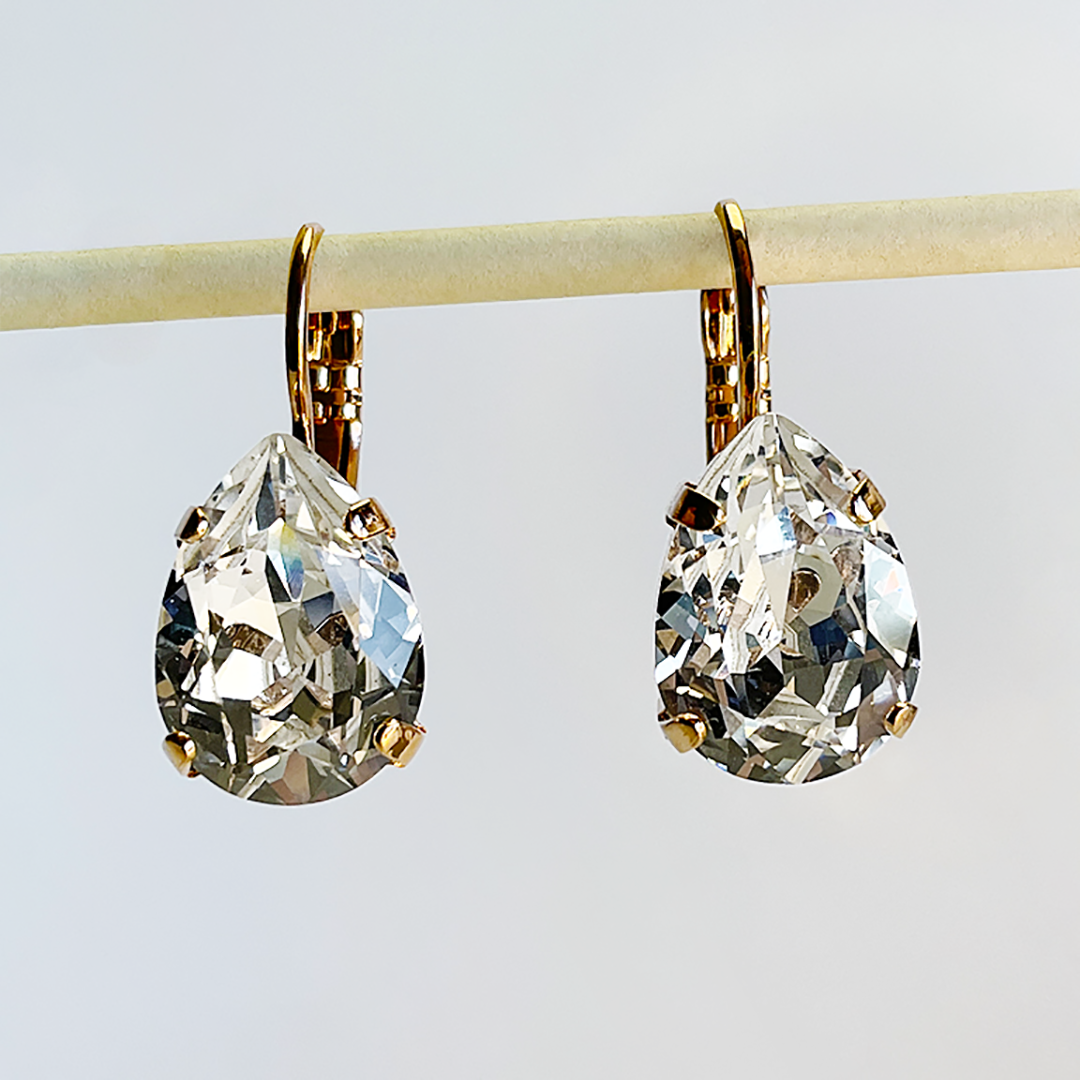 Mariana Pear Leverback Earrings