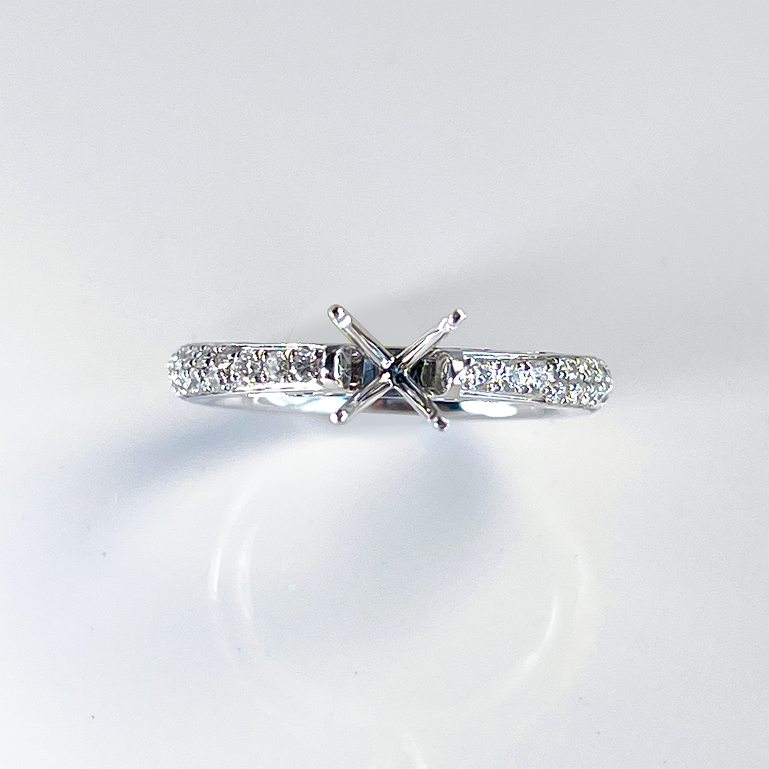 Platinum 0.37CTS Diamond Semi Mount