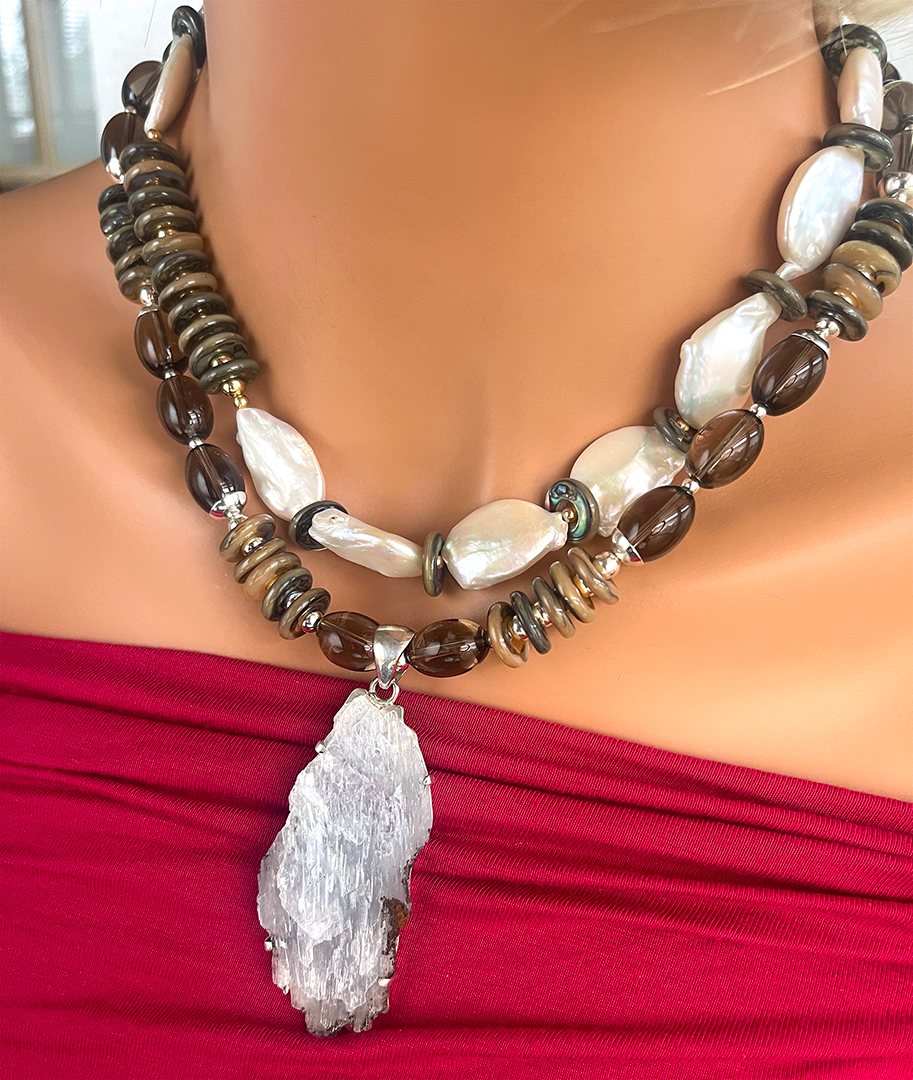 Baroque Pearl & Mother of Pearl Necklace