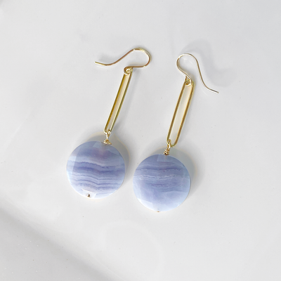 Lace Agate Dangle Earrings