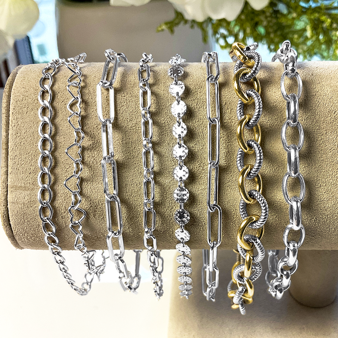 SS Flat Curb Chain Bracelet