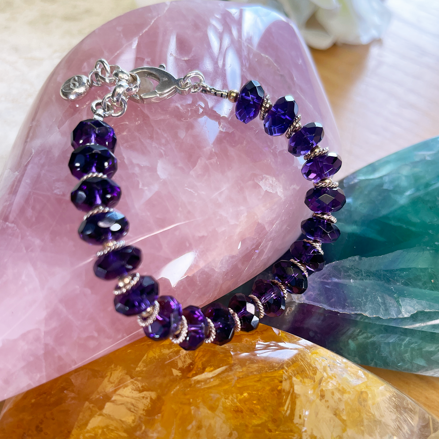 Faceted Amethyst Bracelet