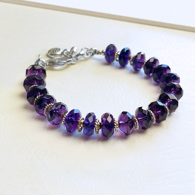 Faceted Amethyst Bracelet