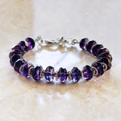 Faceted Amethyst Bracelet