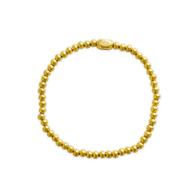 24/7 Stretch - Plain Ball (4mm) - Plated Gold Bracelet