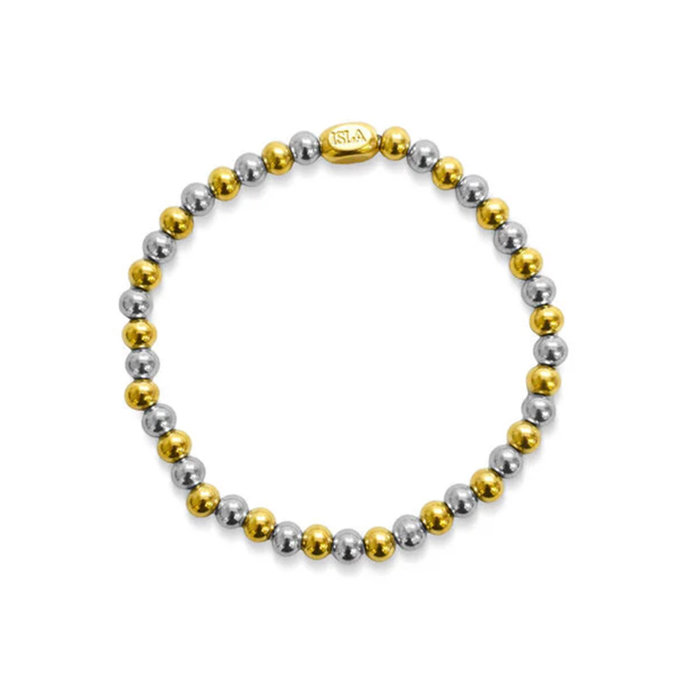 Plain Ball 5MM - Two Tone Bracelet