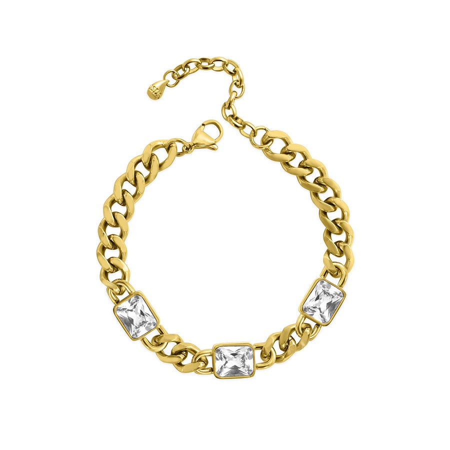 Cuban Link with Bezel Baguette