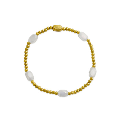 24/7 Stretch - Pop of Color - Here & There - White Cap Bracelet