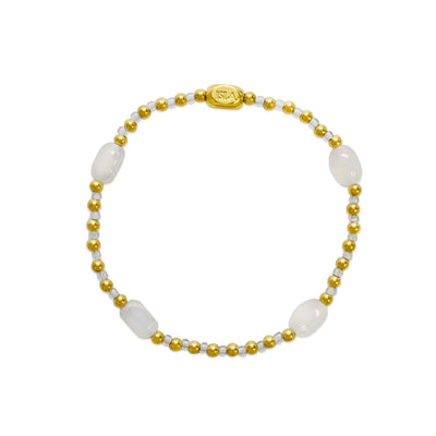 24/7 Stretch - Pop of Color - Here, There Everywhere- White Cap Bracelet