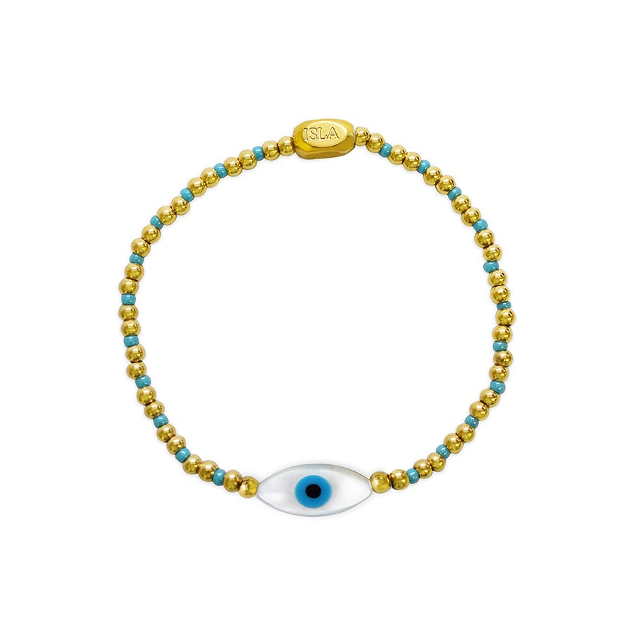 Aqua Azure MOP Eye Bracelet