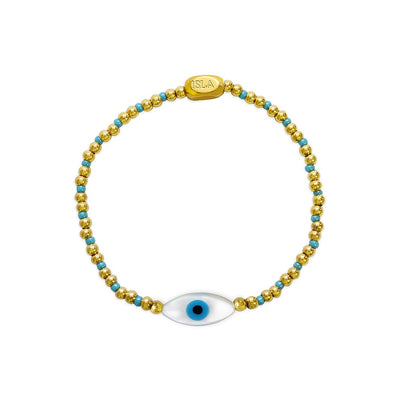 Aqua Azure MOP Eye Bracelet