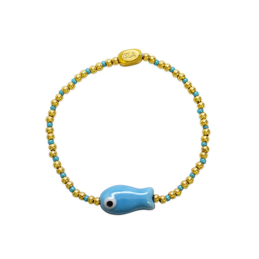 Aqua Azure Lucky Fish Bracelet